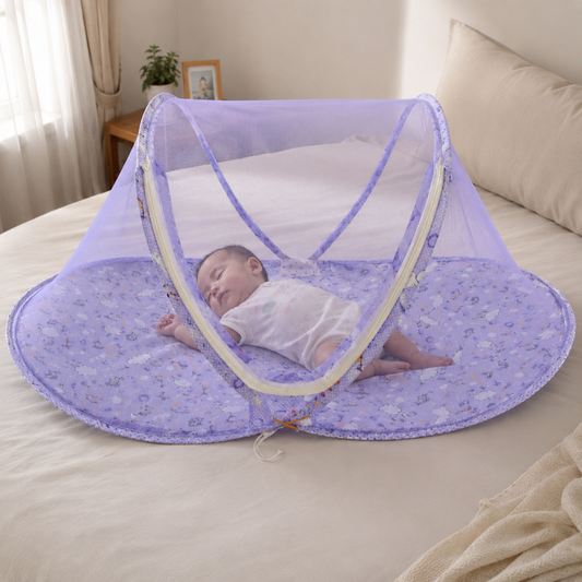 Foldable Baby Mosquito Net With Zipper – Newborns 0–7 Months